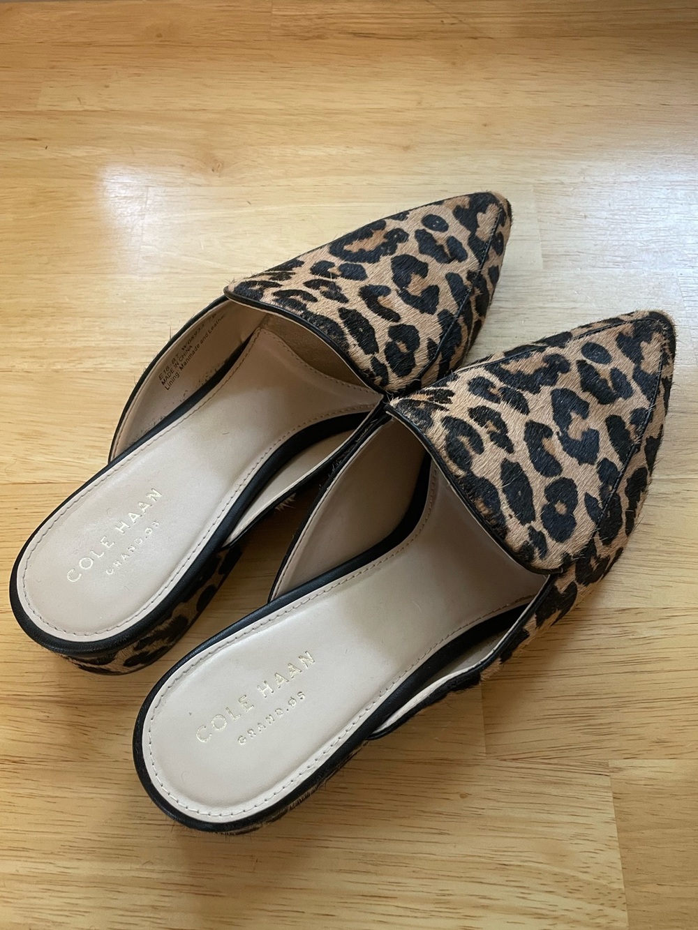 Cole Haan Leopard Mules Size 7